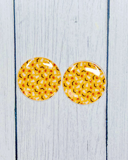 Halloween Pattern 1" Round Cabs