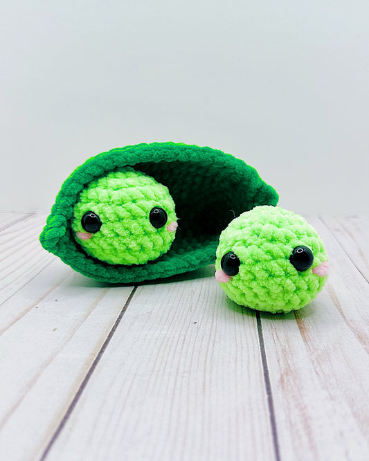 Handmade Crochet Peas in a Pod