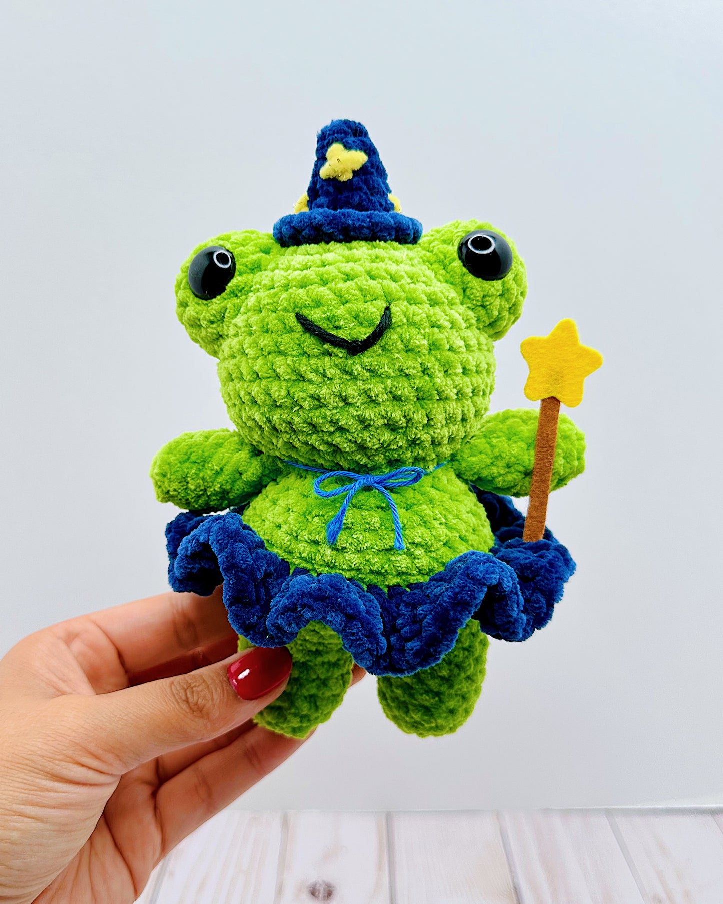 Handmade Crochet Wizard Frog
