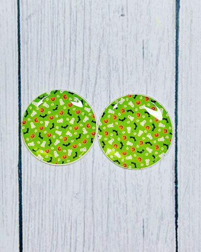 Halloween Pattern 1" Round Cabs