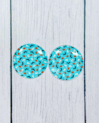 Halloween Pattern 1" Round Cabs