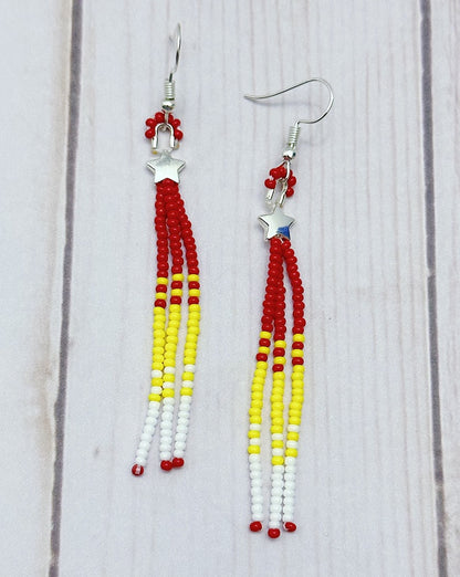 Chiefs Star Dangle Earrings