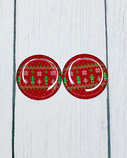 Winter Pattern 1" Round Cabs