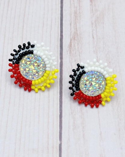 Medicine Wheel Stud Earrings