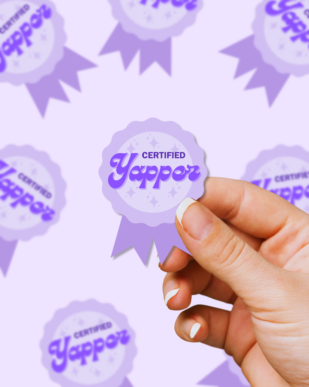 Yapper Design Certified Yapper Sticker – Angela Design Co.