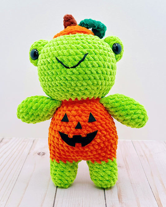 Handmade Crochet Pumpkin Frog
