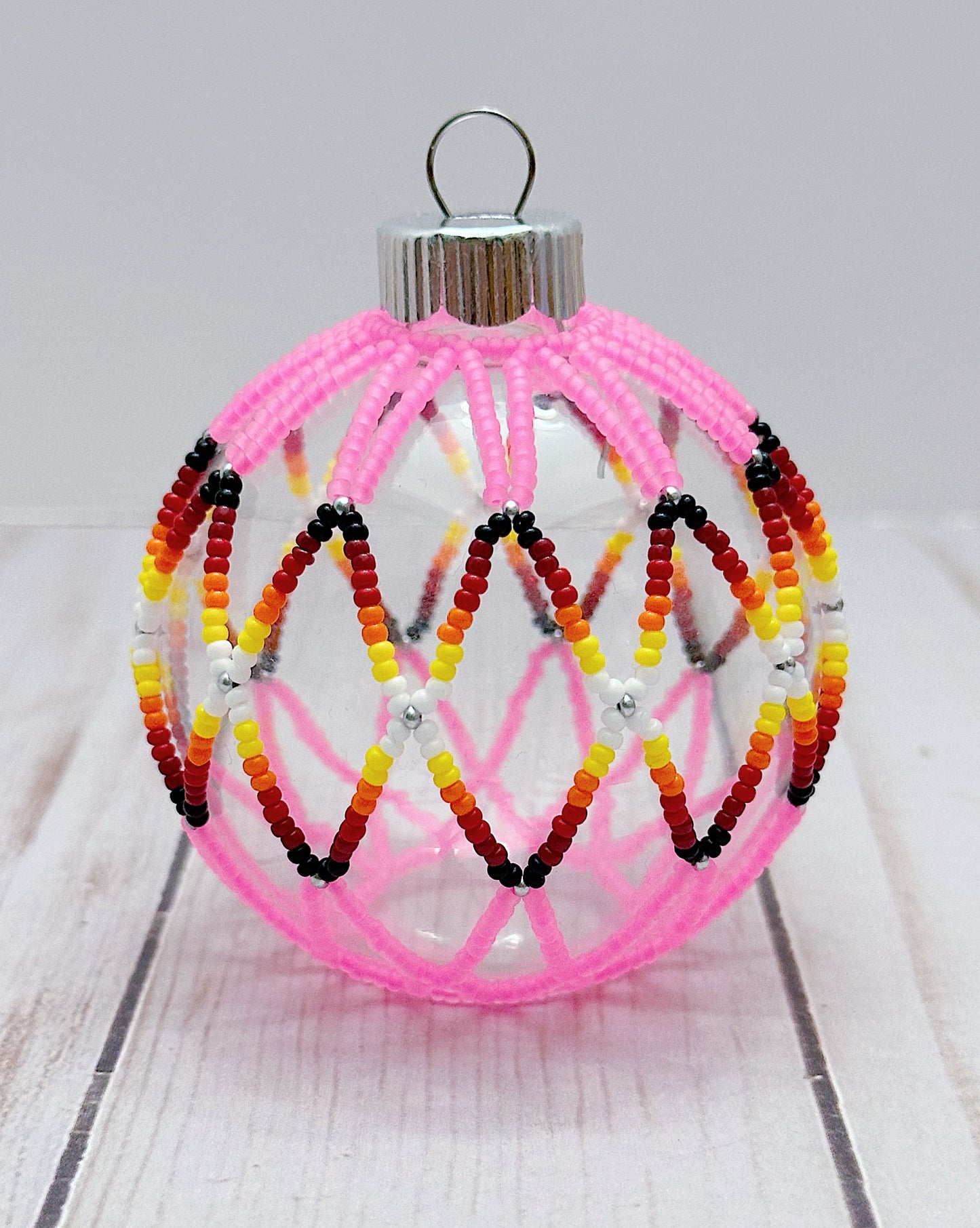 Pink Beaded Ornament