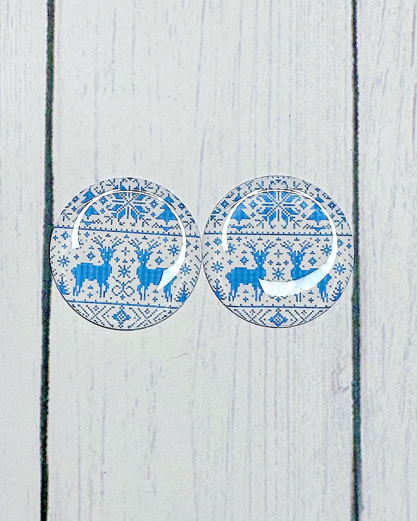 Winter Pattern 1" Round Cabs