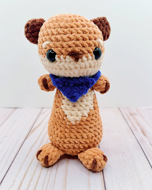 Handmade Crochet Cowboy Meerkat