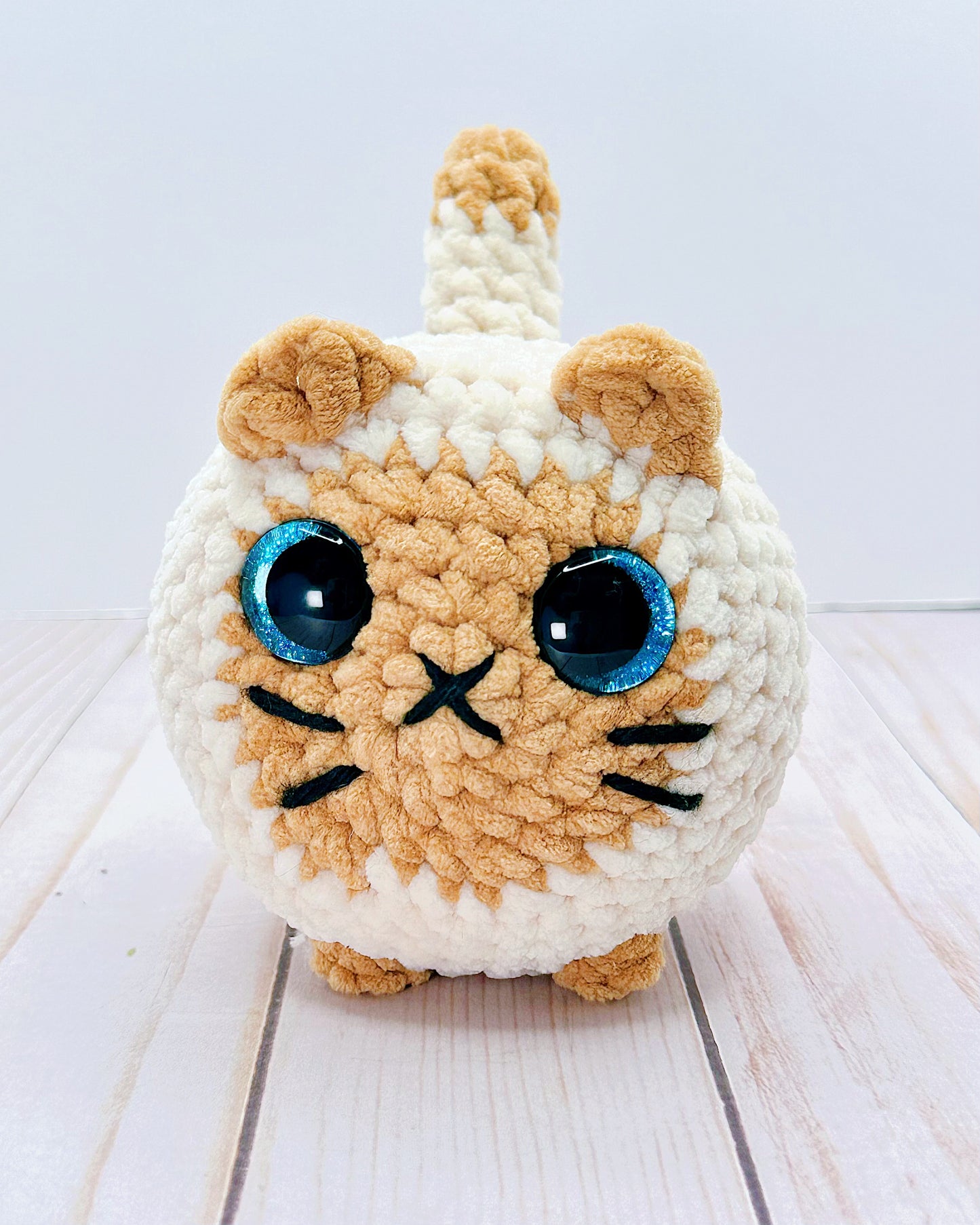 Handmade Crochet Loaf Cat - Siamese