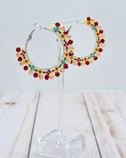 Fall Floral Hoops