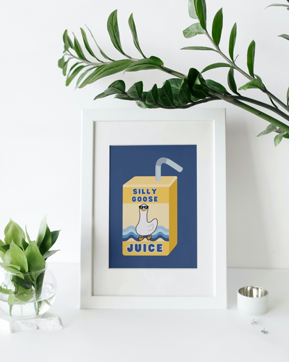 Silly Goose Juice Art Print