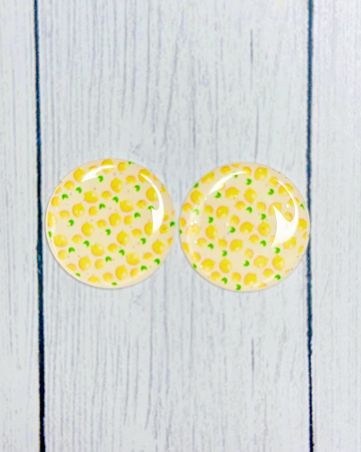 Fruit Pattern 1" Round Cabs