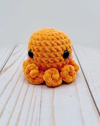 Handmade Crochet Octopus - Orange