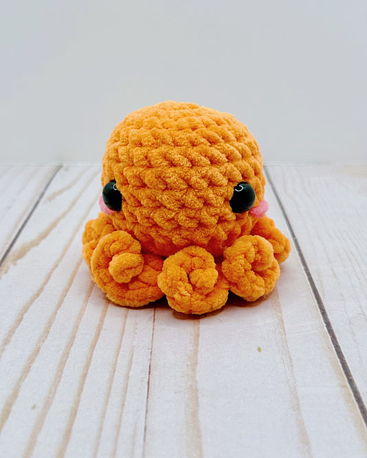 Handmade Crochet Octopus - Orange