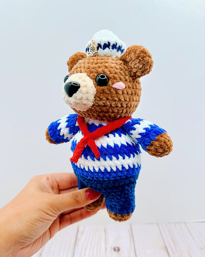 Handmade Crochet Sailor Bear