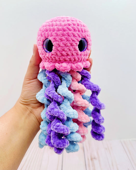 Handmade Crochet Pink Jellyfish