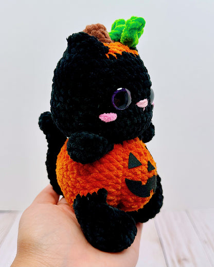 Handmade Crochet Pumpkin Cat