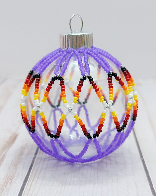 Purple Beaded Ornament