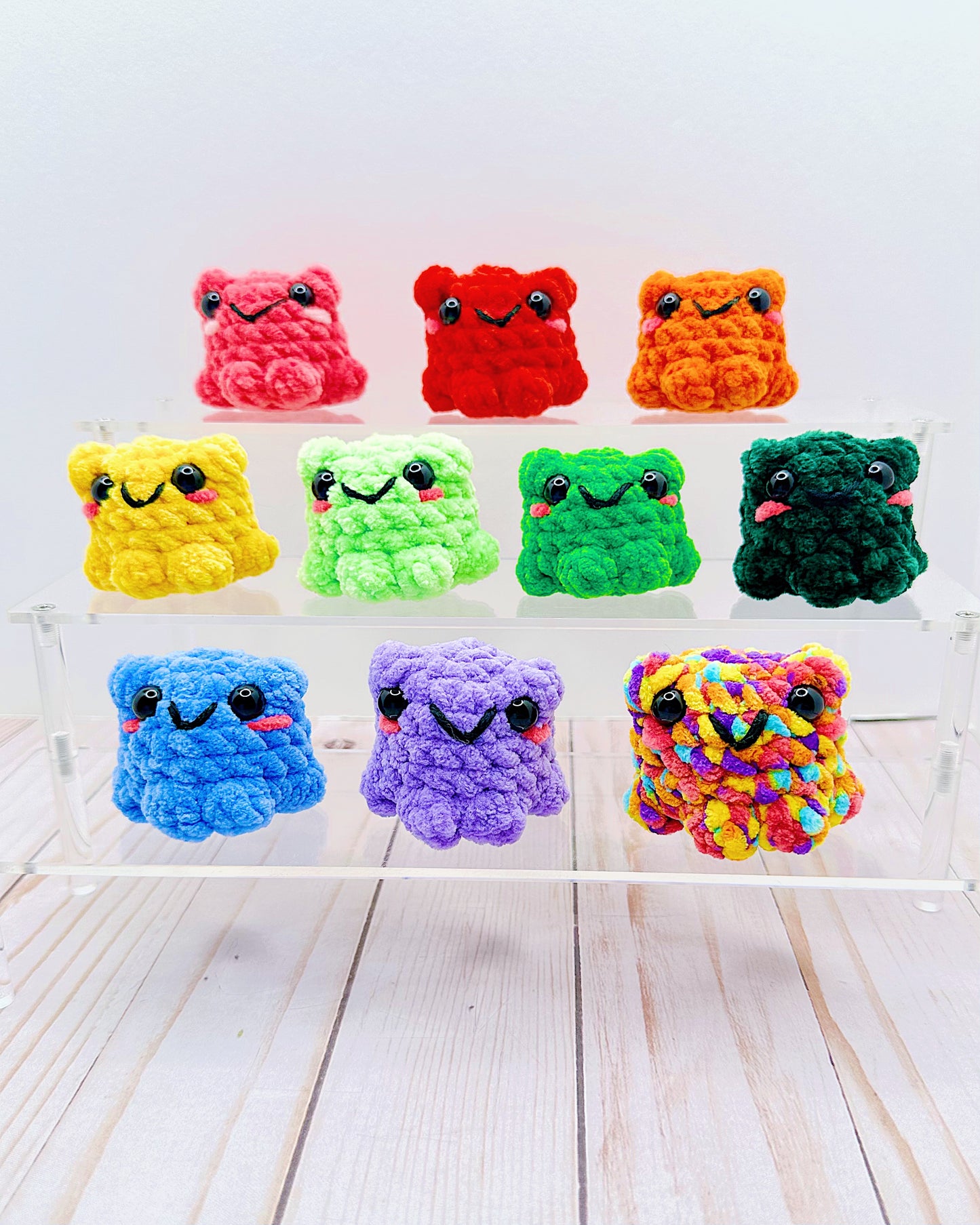 Mini Handmade Crochet Frog - Multiple Colors