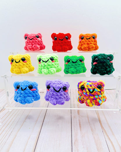 Mini Handmade Crochet Frog - Multiple Colors