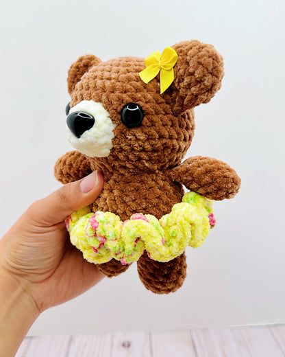 Handmade Crochet Bear in Tutu