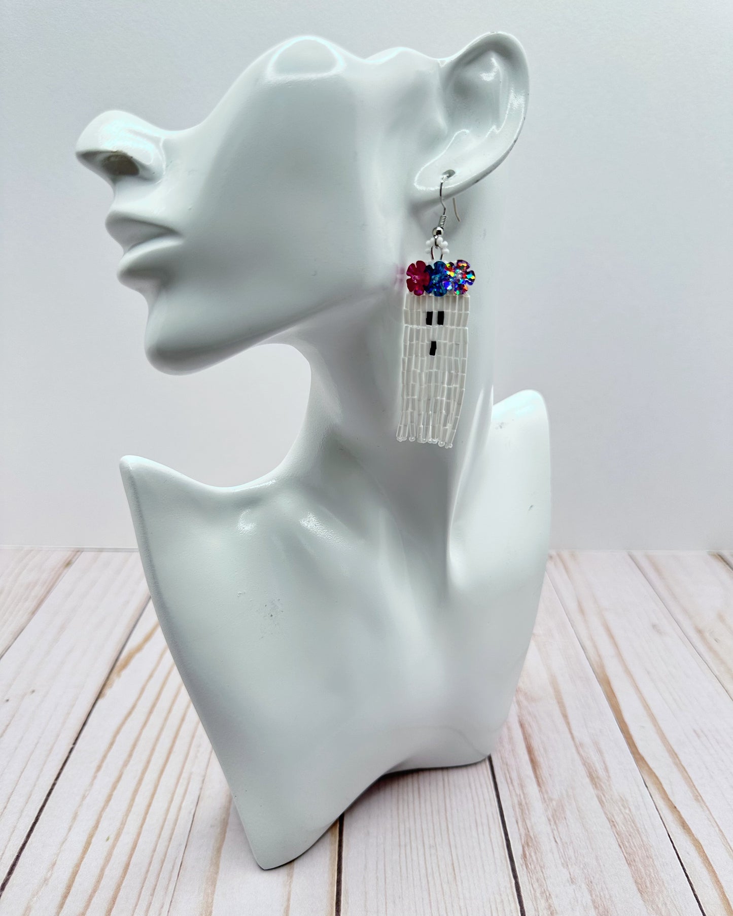 Flower Crown Ghost Earrings