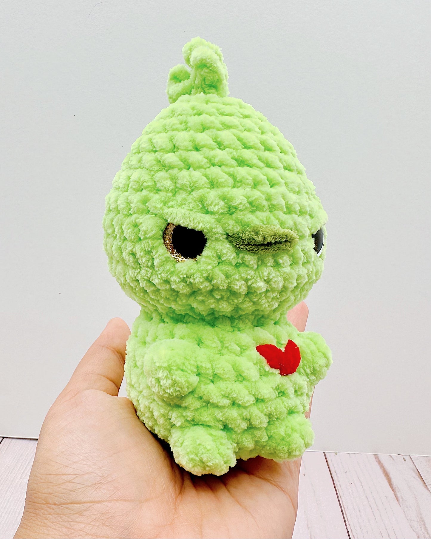 Handmade Crochet Baby Meanie Greenie
