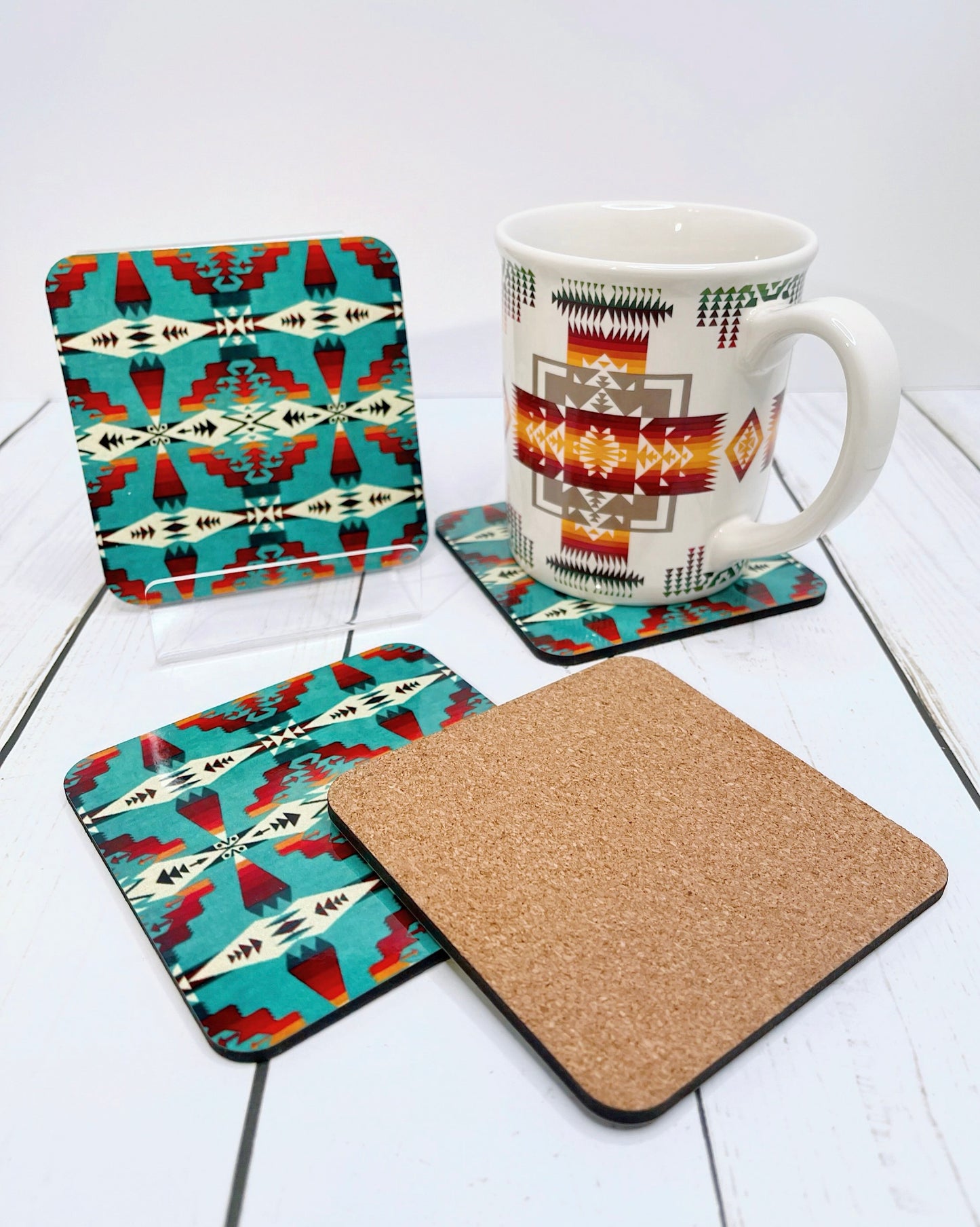 Native Design Coasters - Cork