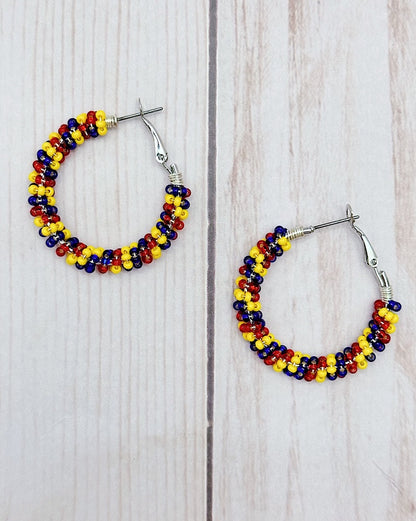 Small Primary Color Hoop Earrings