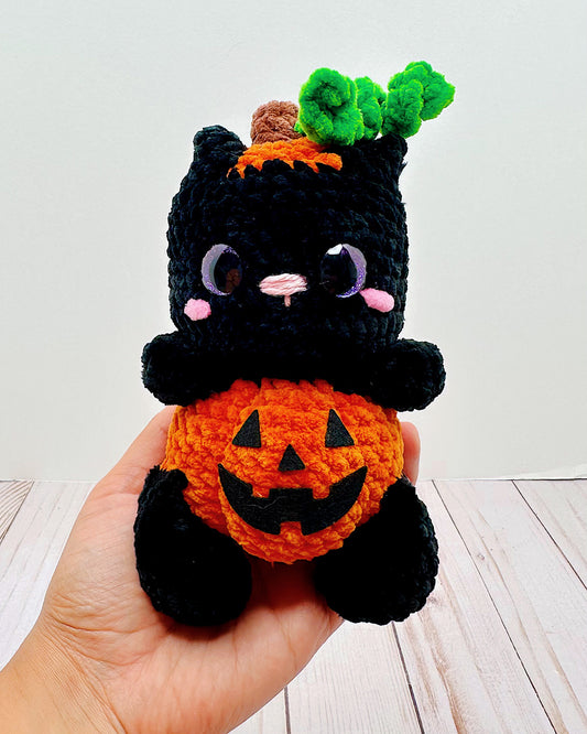Handmade Crochet Pumpkin Cat