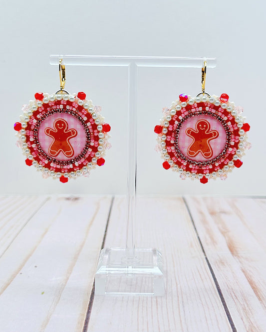 Pastel Pink Gingerbread Earrings