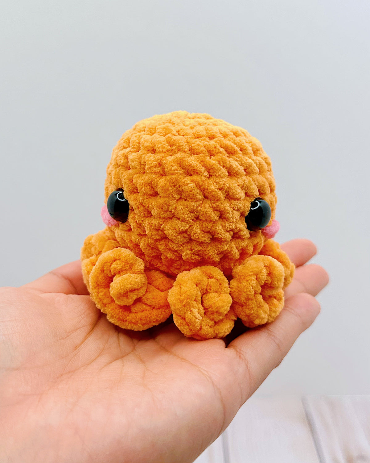 Handmade Crochet Octopus - Orange