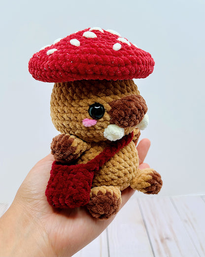 Handmade Crochet Mushroom Boar