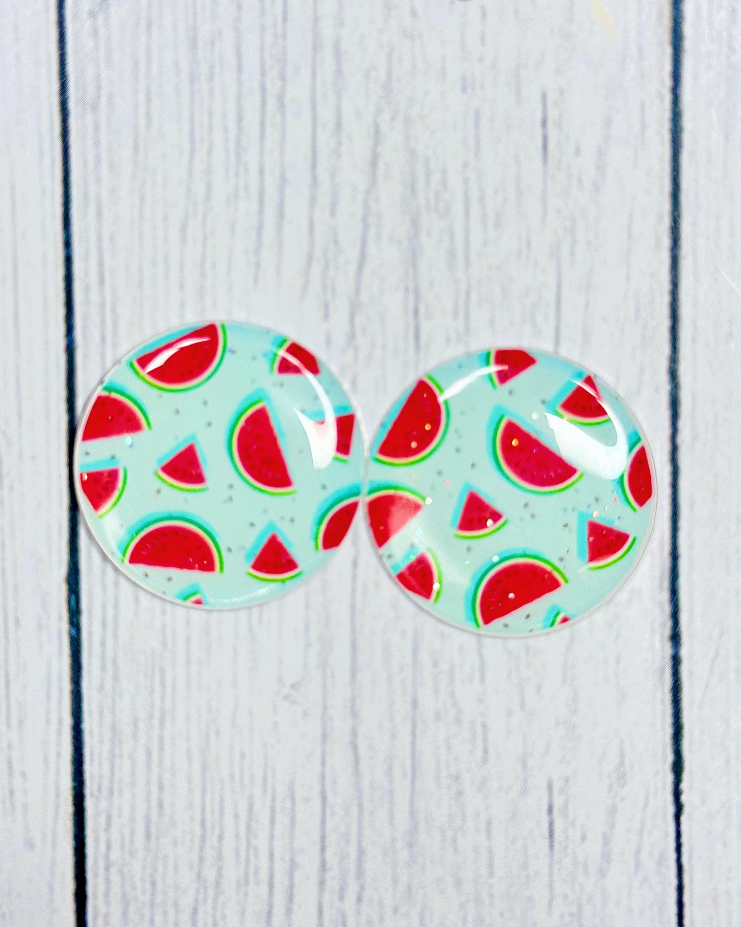 Fruit Pattern 1" Round Cabs