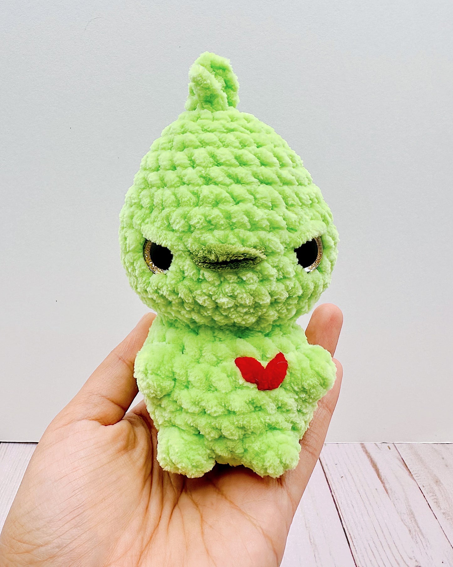 Handmade Crochet Baby Meanie Greenie