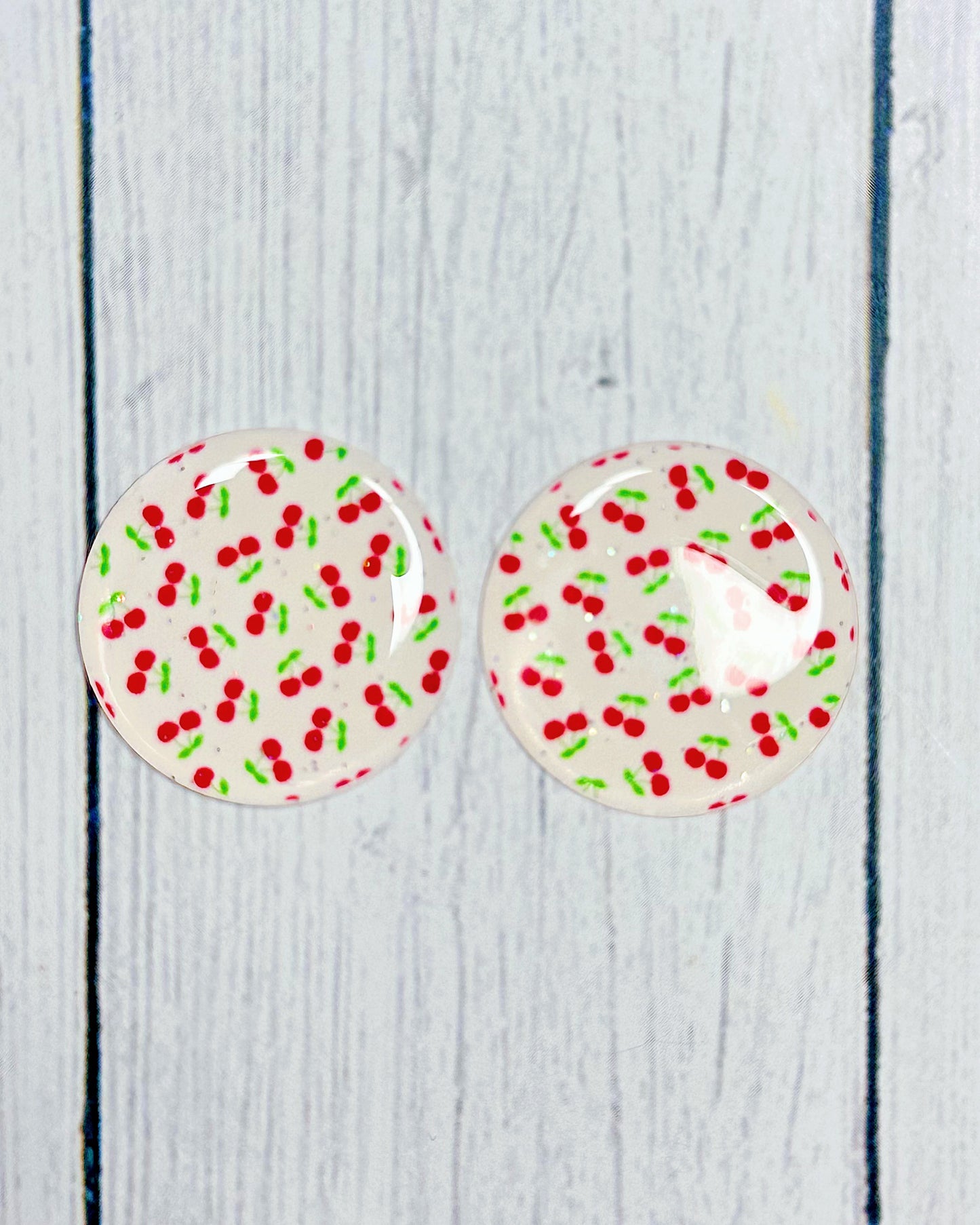 Fruit Pattern 1" Round Cabs