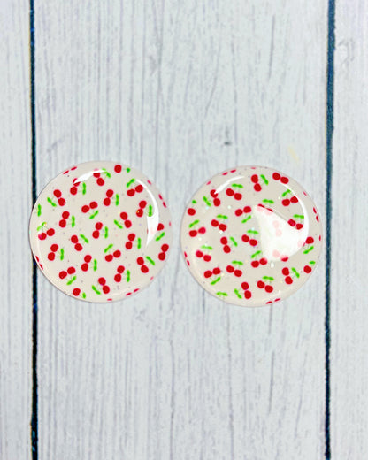 Fruit Pattern 1" Round Cabs