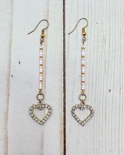 Light Pink & Gold Earrings