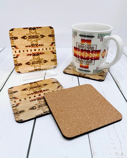 Native Design Coasters - Cork