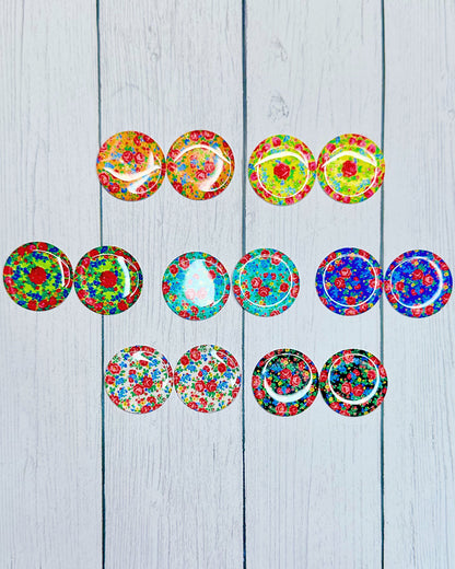 Kokum Scarf Pattern 1" Round Cabs