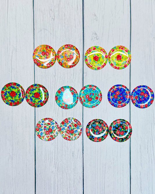 Kokum Scarf Pattern 1" Round Cabs