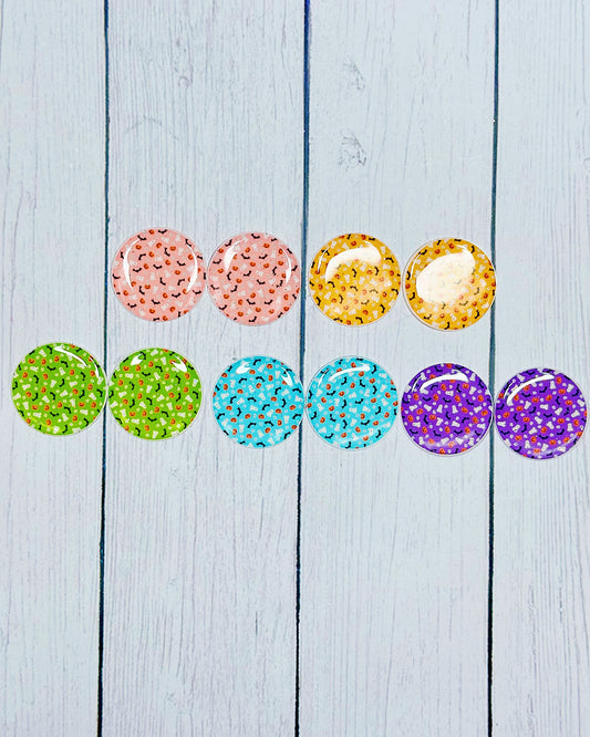 Halloween Pattern 1" Round Cabs