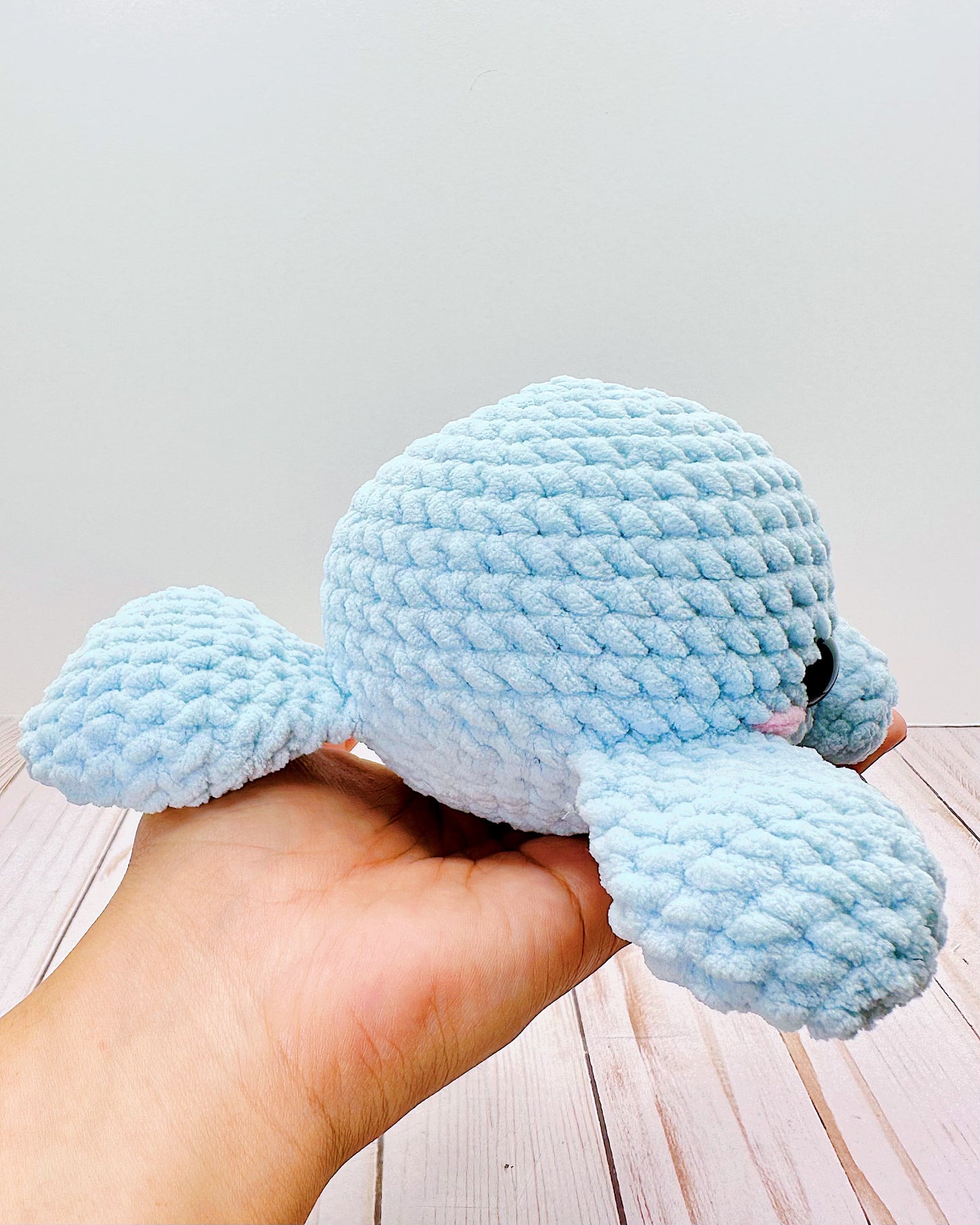 Handmade Crochet Manatee - Blue