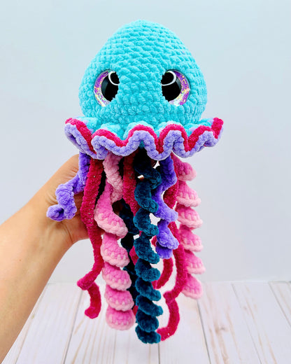 Handmade Crochet Blue Reef Jellyfish