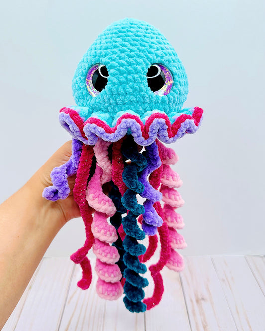 Handmade Crochet Blue Reef Jellyfish