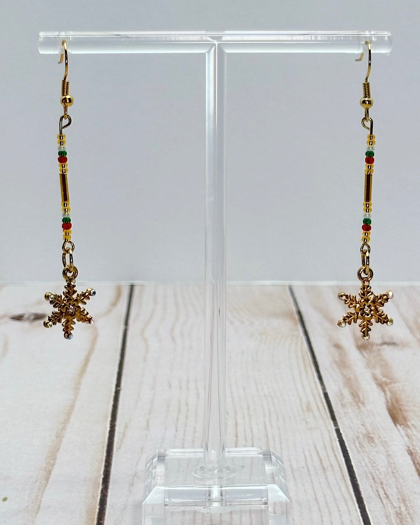 Gold Snowflake Earrings