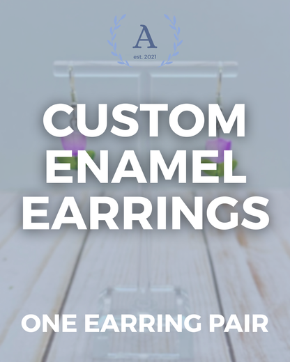 Custom Enamel Charm Earrings (One Pair) - LIVE Exclusive
