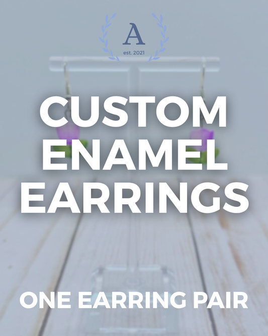 Custom Enamel Charm Earrings (One Pair) - LIVE Exclusive