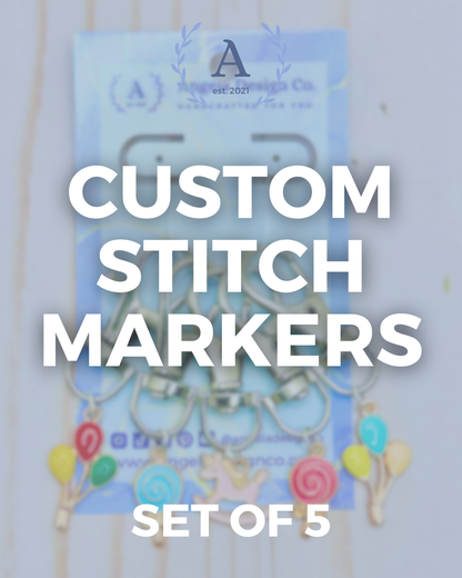 Custom Stitch Markers (Set of 5) - LIVE Exclusive